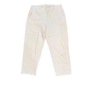 Eileen Fisher‎ Organic Cotton Hemp Lightweight Cream Trousers Size 12